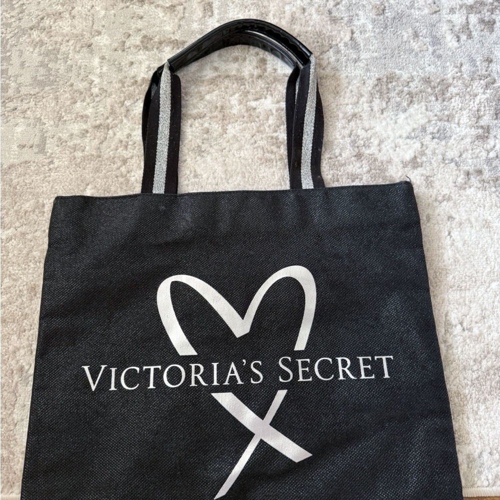 Victoria’s Secret Black Glam Metallic Tote Bag - Picture 3 of 5
